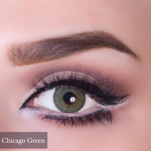 Anesthesia USA Chicago Green Contact Lenses, Solution Free