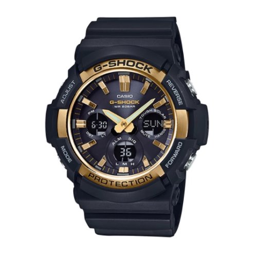 Casio G-Shock Big Case Three Bezels Black-Gold Watch - GAS-100G-1A