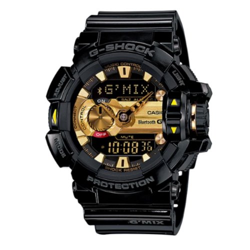 Casio G-Shock G-Mix Bleutooth Smart Black Gold Watch - GBA-400-1A9