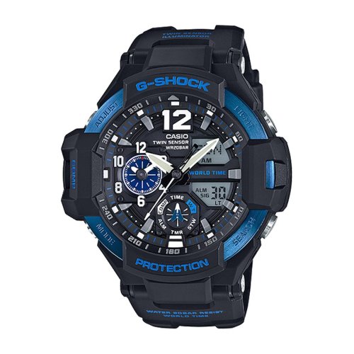 Casio G-Shock Gravitymaster Black-Blue Watch - GA-1100-2B
