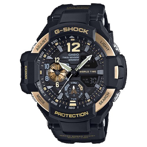 Casio G-Shock Gravitymaster Black-Gold Watch - GA-1100-9G