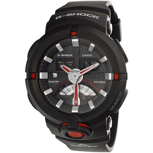 Casio G-Shock Wide-Face Black-Red Watch - GA-500-1A4