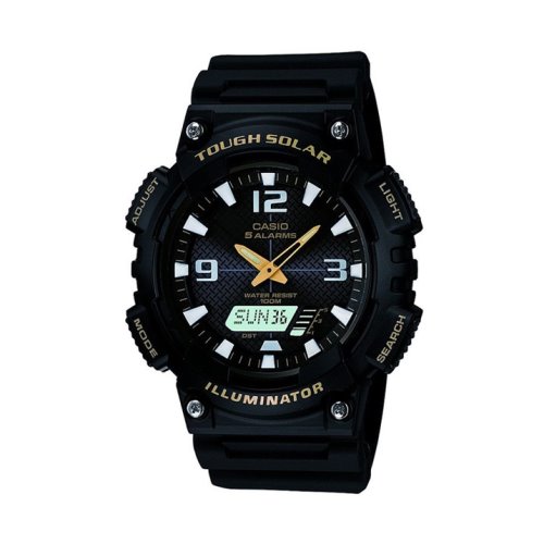 Casio Standard Solar Powered Watch Black Gold-White - AQ-S810W-1BV