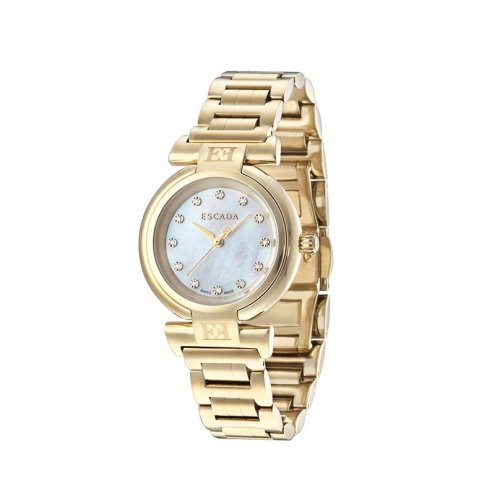 Escada Lauren Gold Plated 12 Diamonds Women's Watch, E2105232