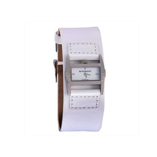 Givenchy White Leather Strap Watch