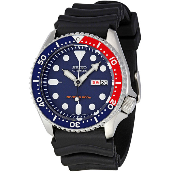 Seiko Divers Bezel Blue-Red Dial Automatic Men's Watch, SKX009K | cooclos