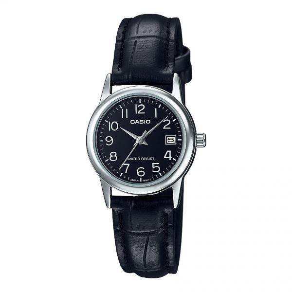 Casio Black Leather Watch LTP-V002L-1BUDF