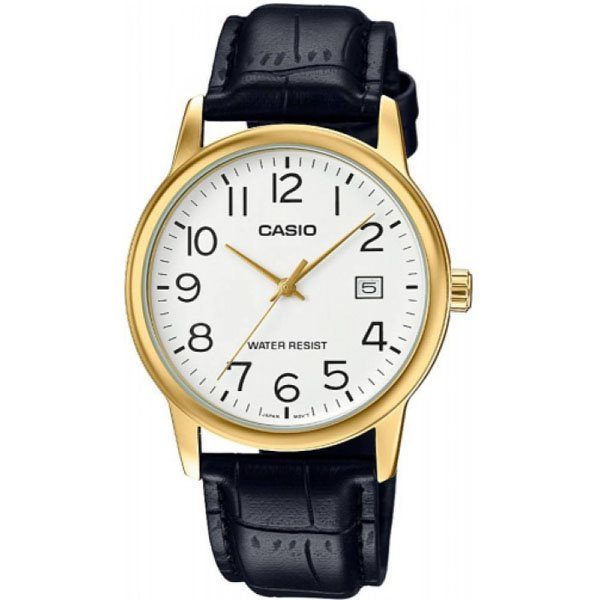 Casio Black Leather Watch MTP-V002GL-7B2UDF